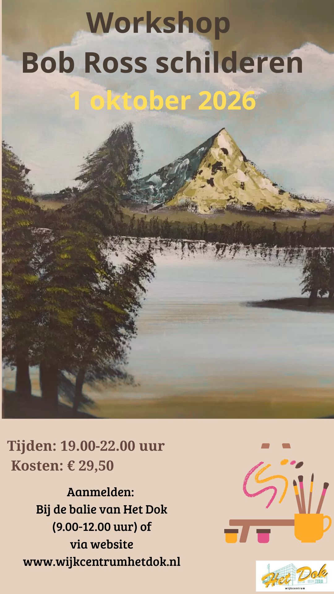 Featured image for “Workshop Bob Ross schilderen      Najaar 2026”
