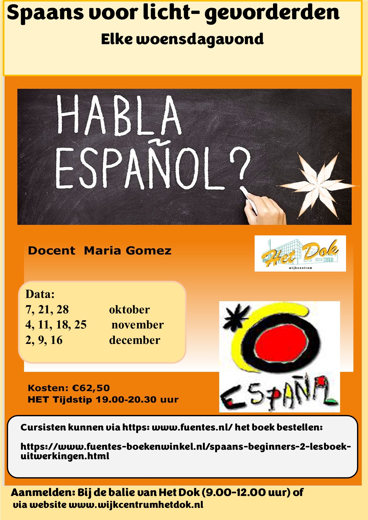 Featured image for “Spaanse les voor licht-gevorderden Najaar 2026”