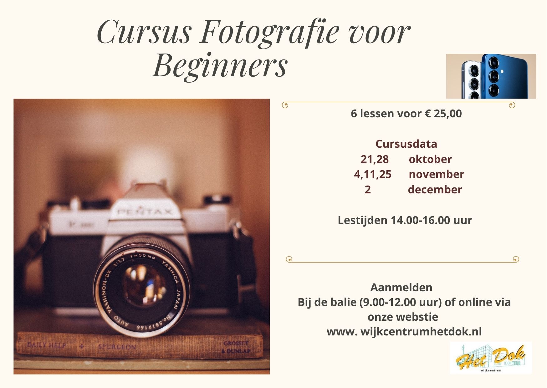 Featured image for “Cursus fotografie voor beginners     najaar 2026”